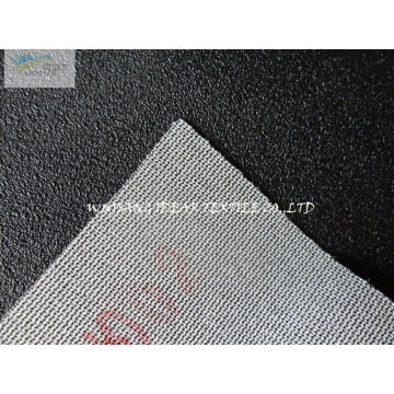Negro en relieve de cuero del PVC AS024